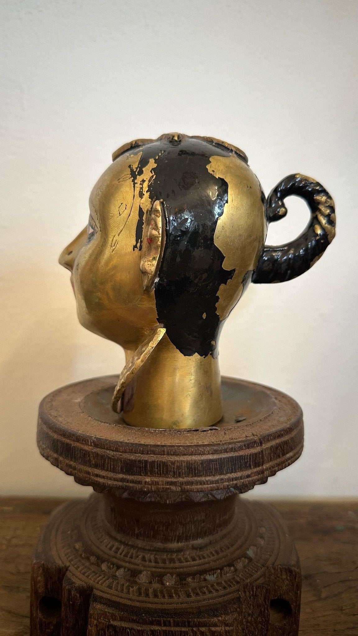 Vintage Gauri Head - TesuBrass Sculptures