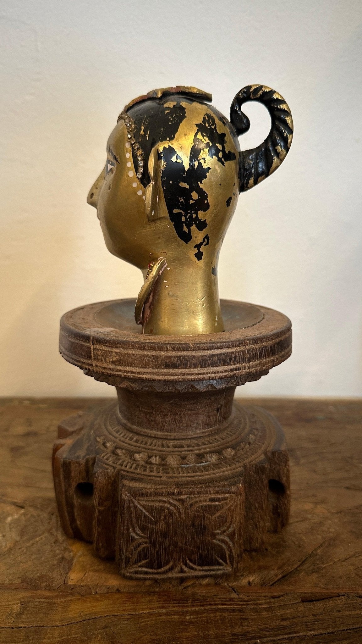 Vintage Gauri Head - TesuBrass Sculptures