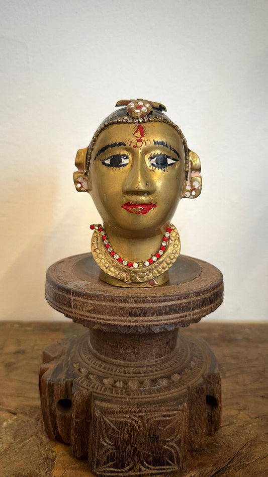 Vintage Gauri Head - TesuBrass Sculptures