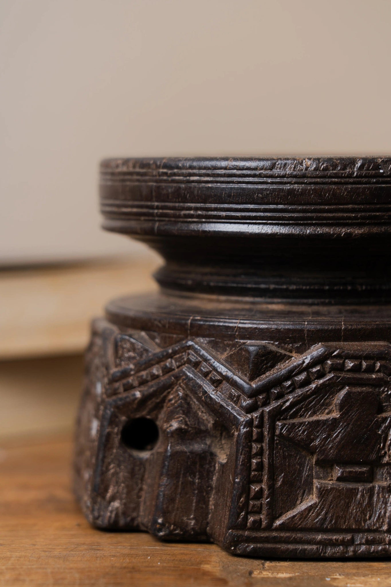 Vintage Handcarved Wooden Candle Holder - TesuCandles & Candle Holders