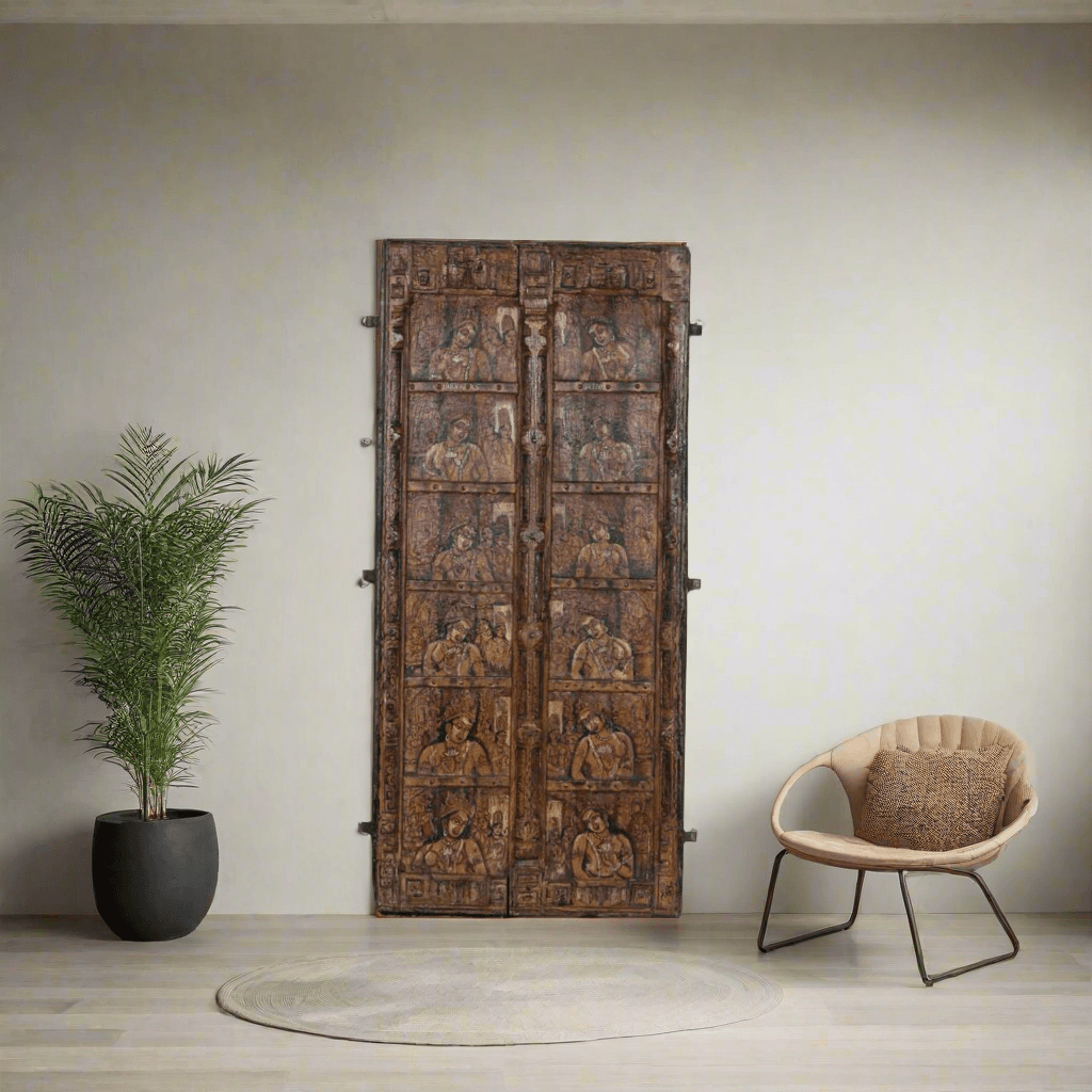 Vintage Handpainted Panel Door - TesuWall Decor