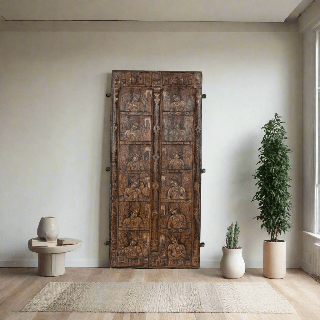 Vintage Handpainted Panel Door - TesuWall Decor