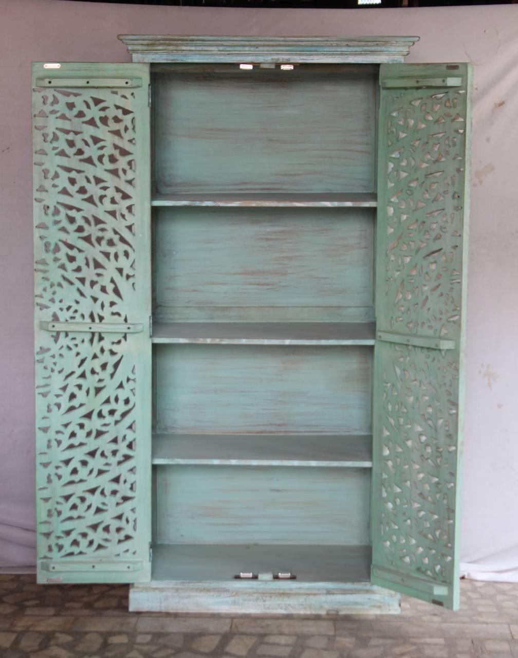 Vintage Turquoise Treasure Almirah - TesuCabinets & Storage