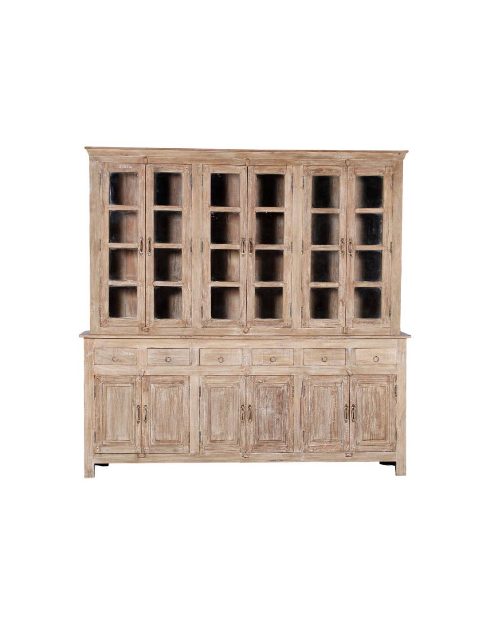 Virasat Teak Glass Display Cabinet - TesuFurniture