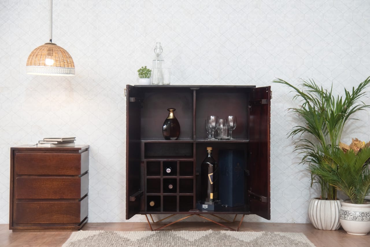 Vogue Veneer Bar Cabinet - TesuCabinets & Storage