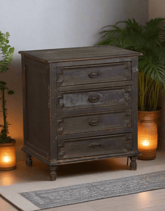 Wooden 4 Drawer Chest - TesuCabinets & Storage