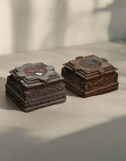 Wooden Base Candle Stand - TesuCandles & Candle Holders