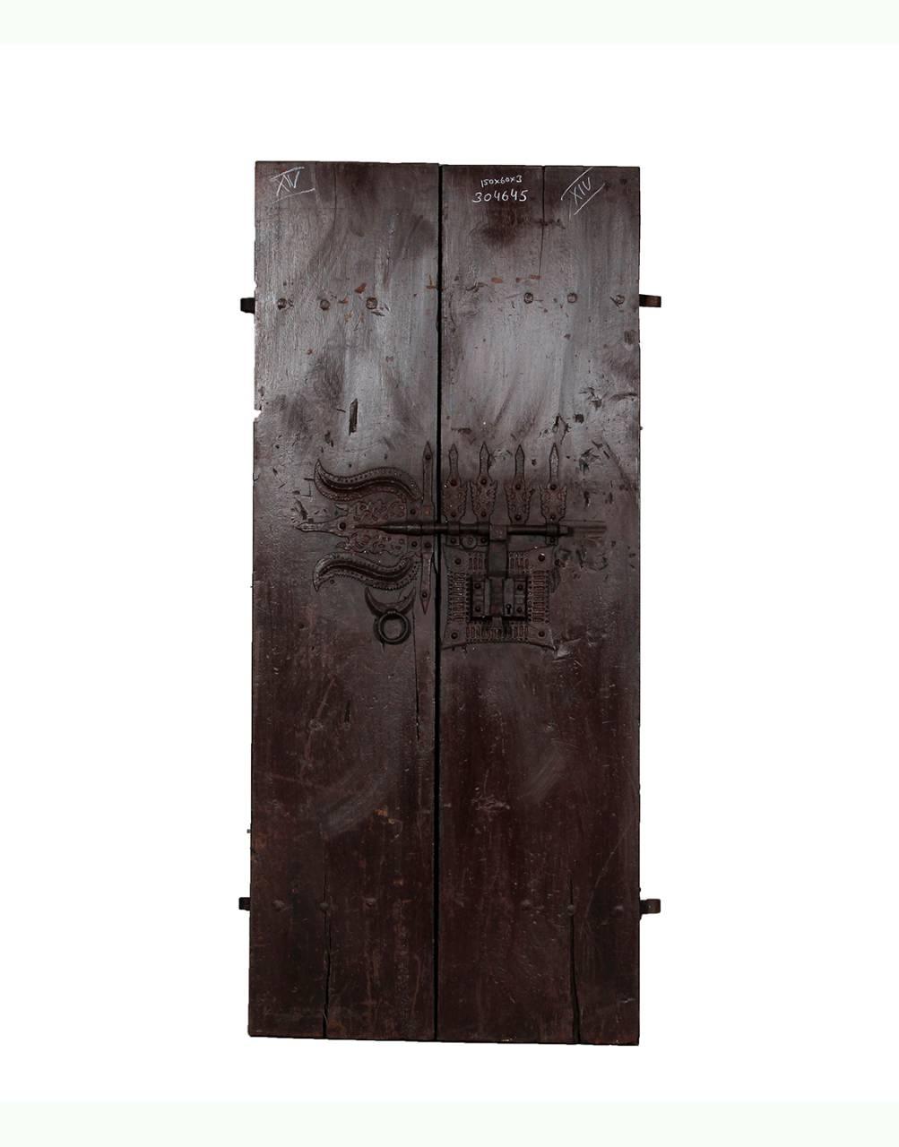 Wooden Door Panel With Iron Work - TesuWall Decor
