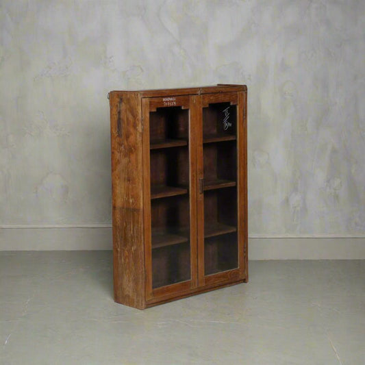 Wooden Glass Showcase - Wall Hanging - TesuCabinets & Storage