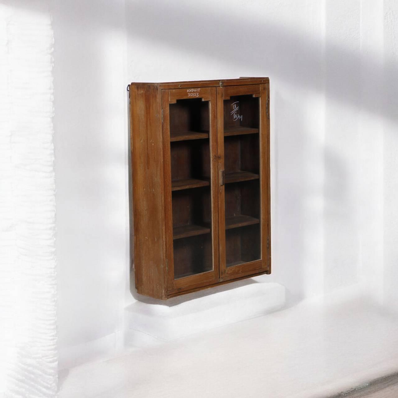 Wooden Glass Showcase - Wall Hanging - TesuCabinets & Storage