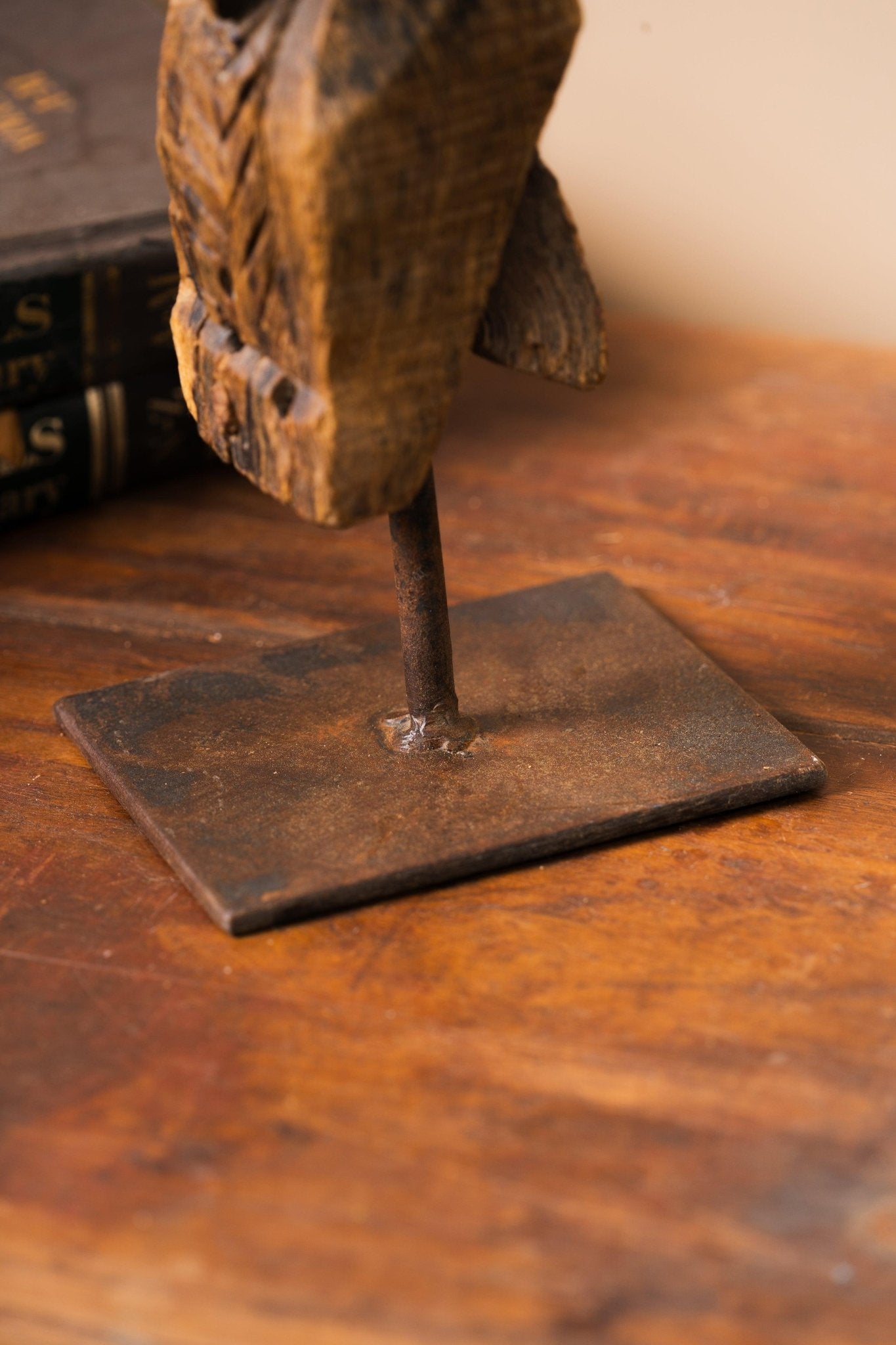 Wooden Horse on Iron Stand - Design 2 - TesuWooden Horse