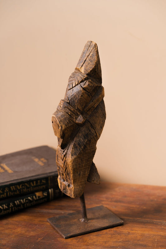 Wooden Horse on Iron Stand - Design 2 - TesuWooden Horse