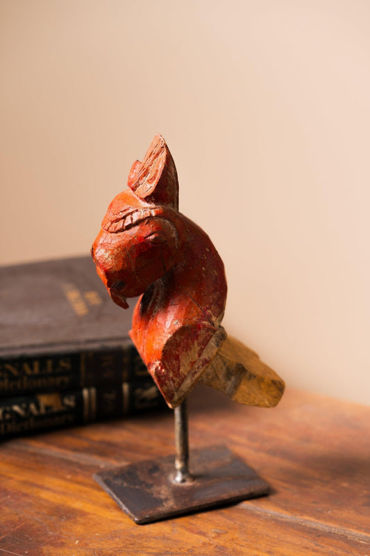 Wooden Horse on Iron Stand - Design 6 - TesuWooden Horse