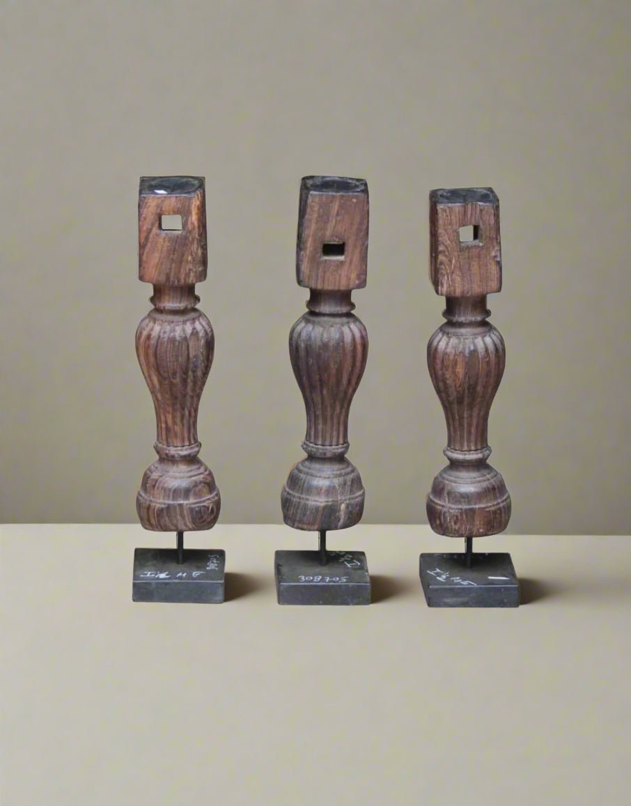 Wooden Iron candle Stand - TesuCandles & Candle Holders