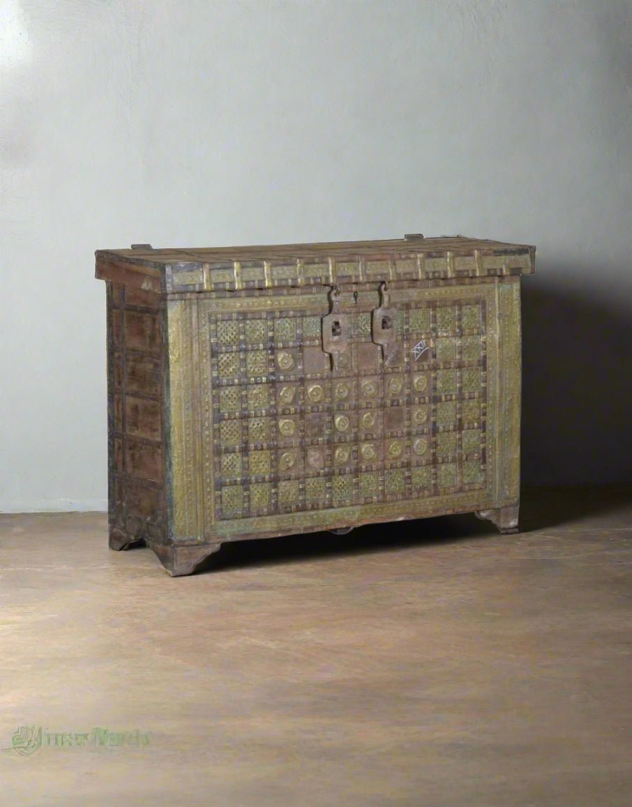 Wooden Iron Console Box