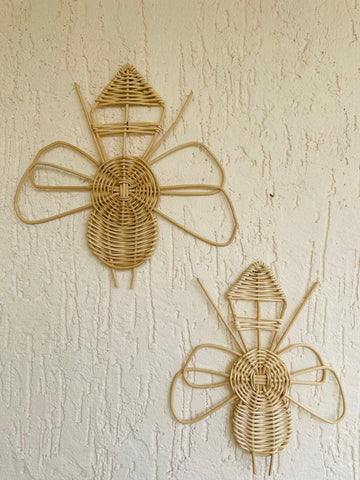 Bees Cane Wall Decor - Set of 2 - TESU