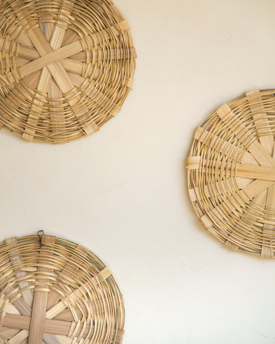 Bamboo Woven Wall Baskets - Set of 4 ( Neutral )
