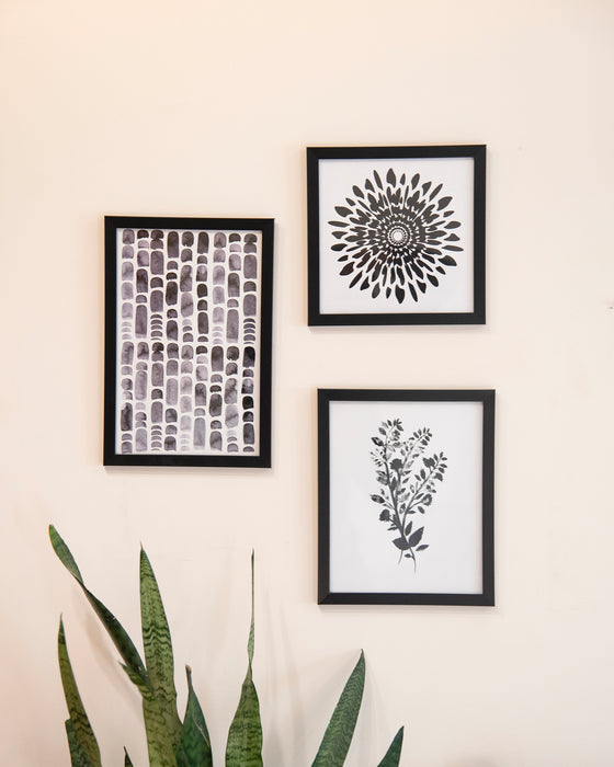 Monocrome Abstract Paintings ( Set of 3 )