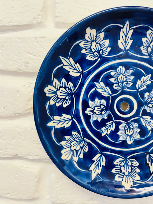 Blue Sea  Hand Painted Designer Wall Plate