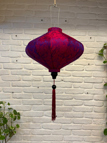 Vietnamese Silk Lanterns - Space Ship Deep Pink