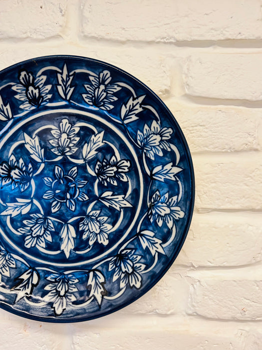 Blue Sea  Hand Painted Designer Wall Plate