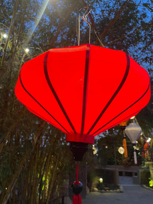 Vietnamese Silk Lanterns - Spaceship Shaped Printed