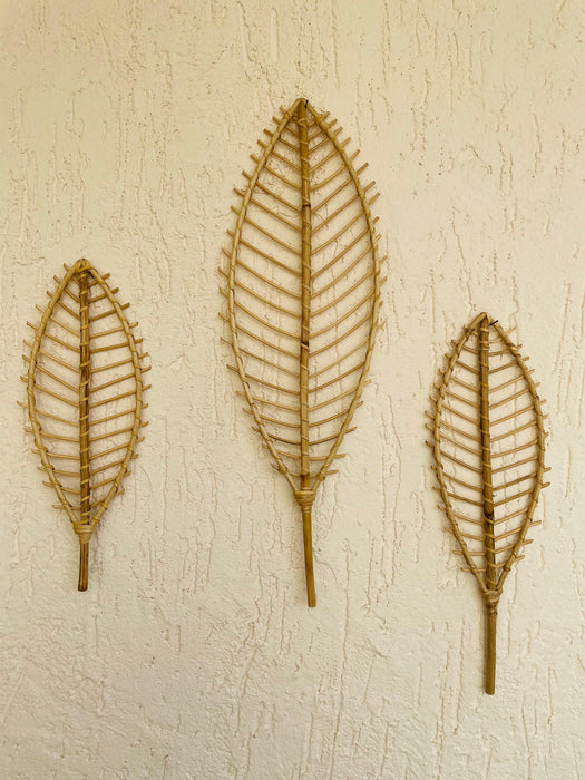 Leaf Cane Wall Decor - Set of 3