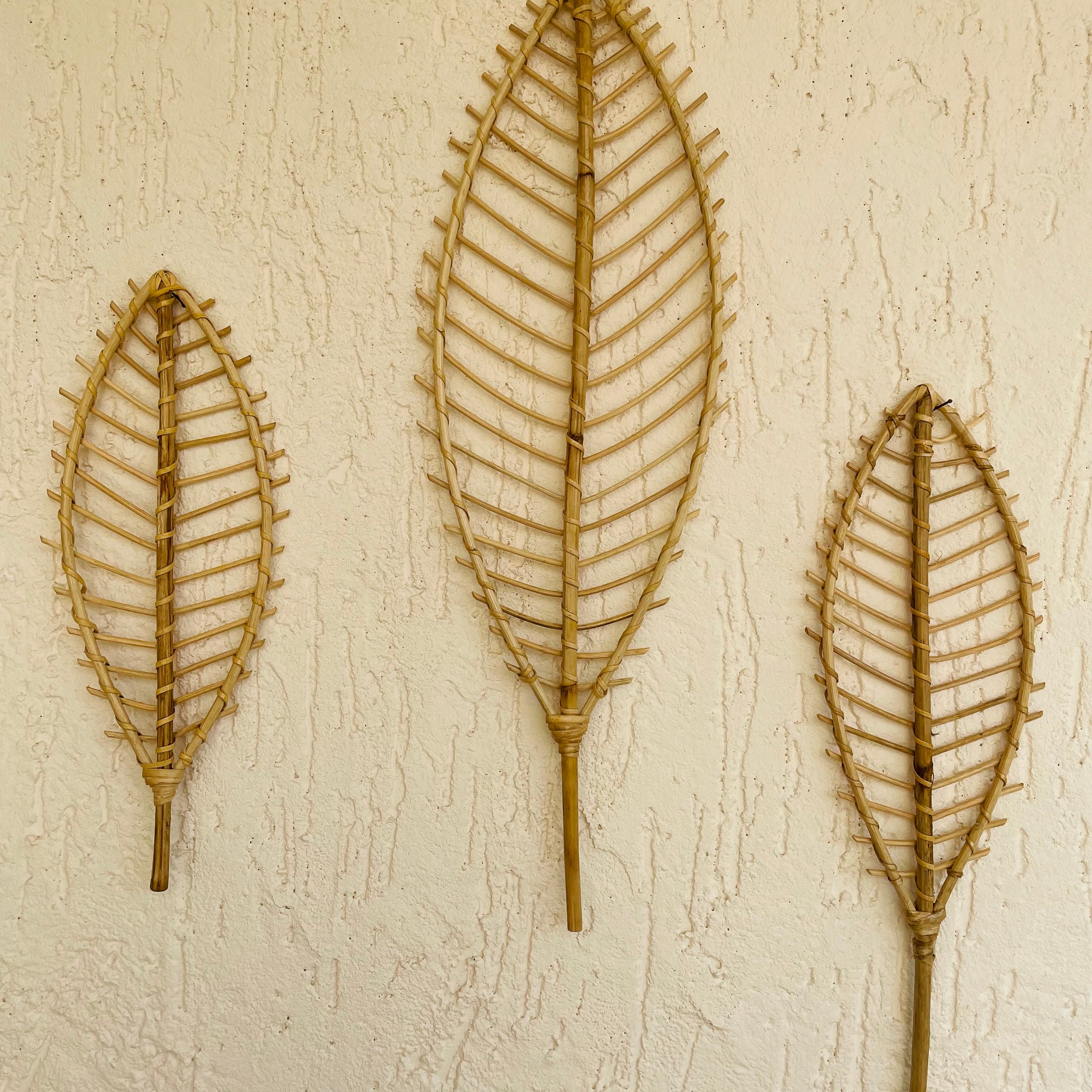 Leaf Cane Wall Decor - Set of 3