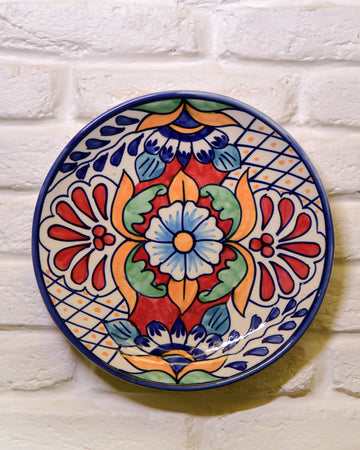  Artisanal Wall Plate Collection, Bedroom Wall Plate Ensemble, Classical Appeal Wall Décor, Classical Indian Wall Décor, Hand Painted Artisanal Plates, Handcrafted Home Accents, Handcrafted Indian Artisans, High-Quality Décor, Indian Artisan Wall Décor, Multicolored Floral Hanging Wall Plate, Unique Handcrafted Wall Plates, Unique Living Room Décor, Vibrant Floral Wall Art, Vibrant Wall Plate Set, Wall Hanging Hook Included, tesu