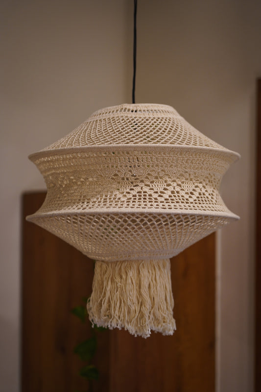 White Lily - Crochet Lampshade tesu sustainable