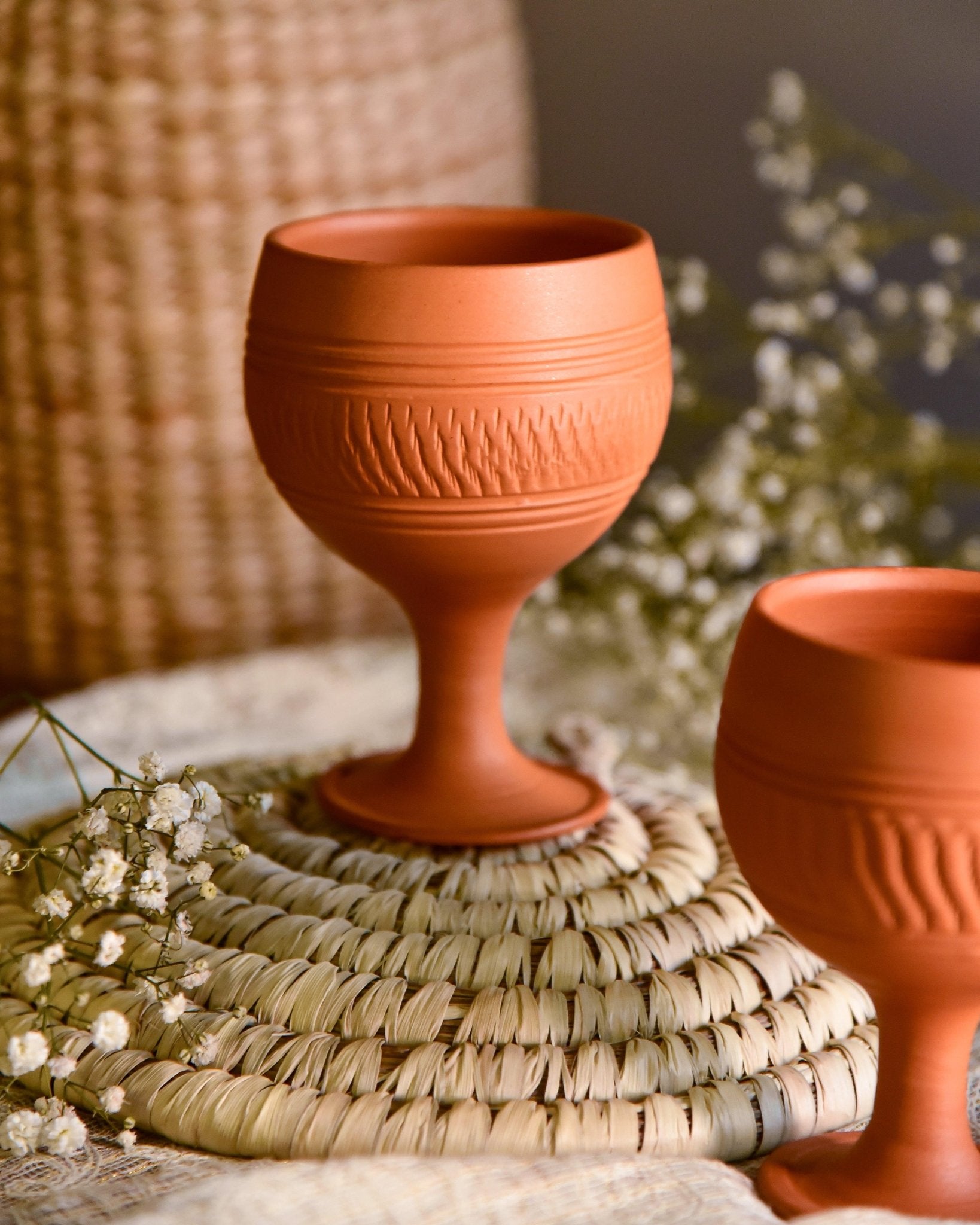 Handmade Terracotta Glasses ( Set of 2 ) - TesuGlasses