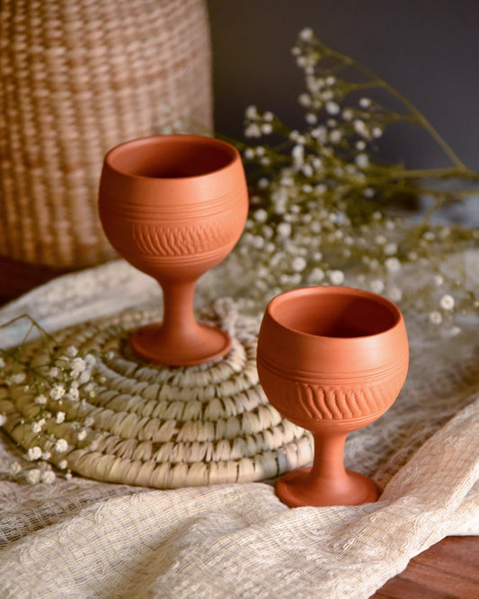 Handmade Terracotta Glasses ( Set of 2 ) - TesuGlasses
