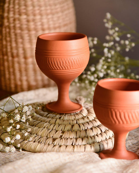 Handmade Terracotta Glasses ( Set of 2 ) - TesuGlasses