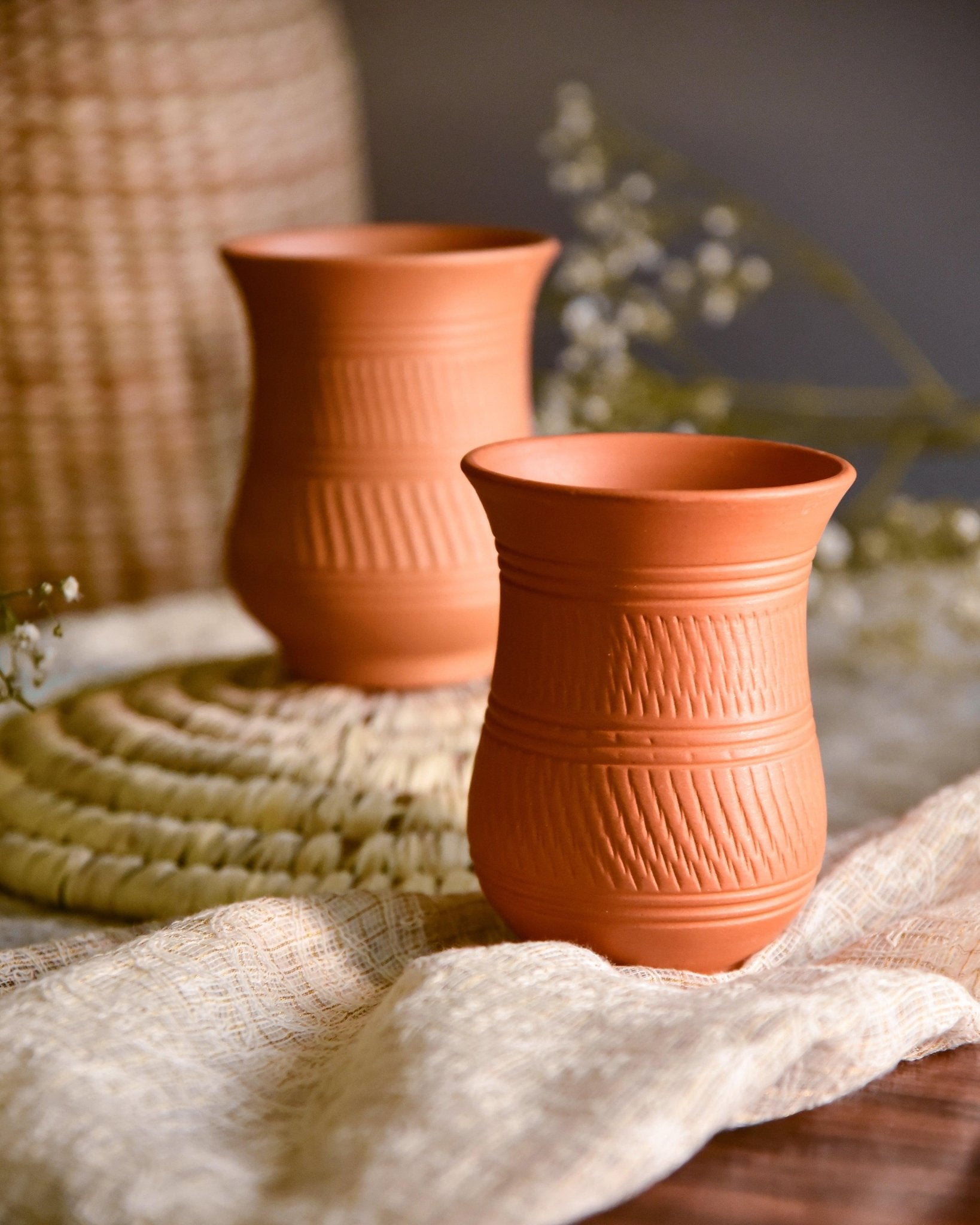 Handmade Terracotta Glasses ( Set of 2 ) - TesuGlasses