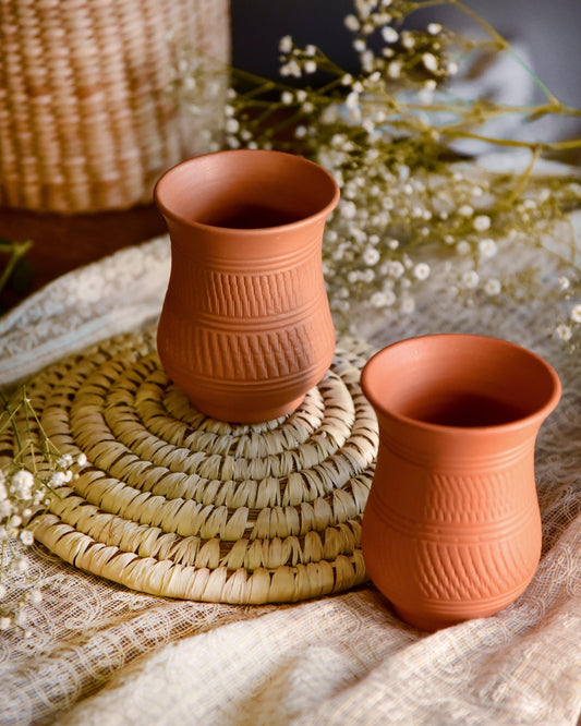 Handmade Terracotta Glasses ( Set of 2 ) - TesuGlasses