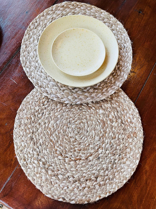 Handwoven Jute Placemats - Set of 4 - TesuHome & Kitchen