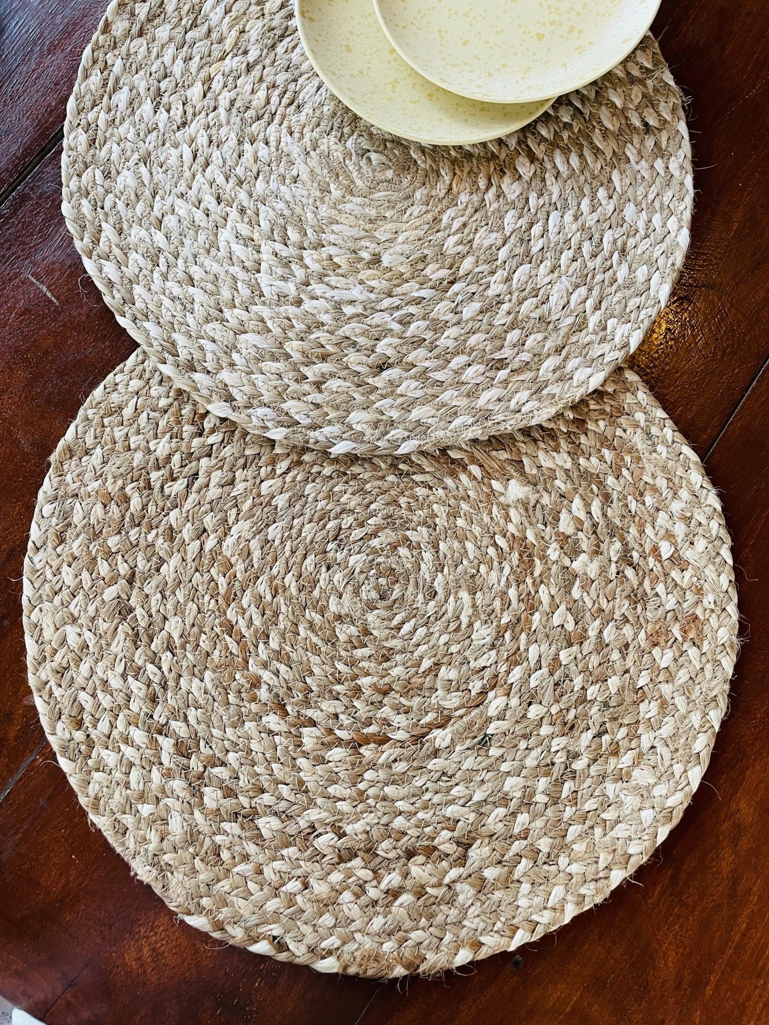 Handwoven Jute Placemats - Set of 4 - TesuHome & Kitchen