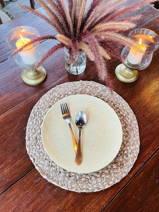Handwoven Jute Placemats - Set of 4 - TesuHome & Kitchen