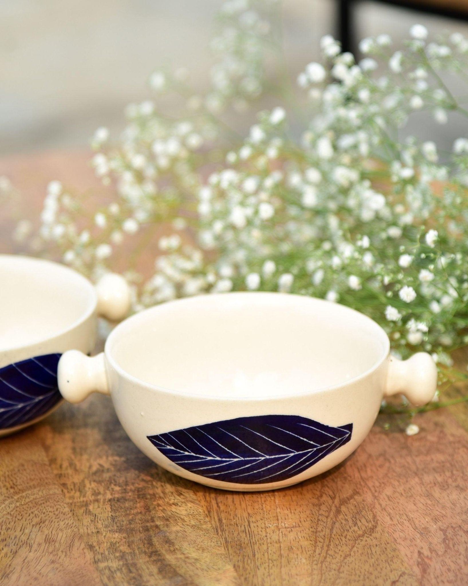 Leaf Soup Bowl - Set of 2 - TesuCeremic