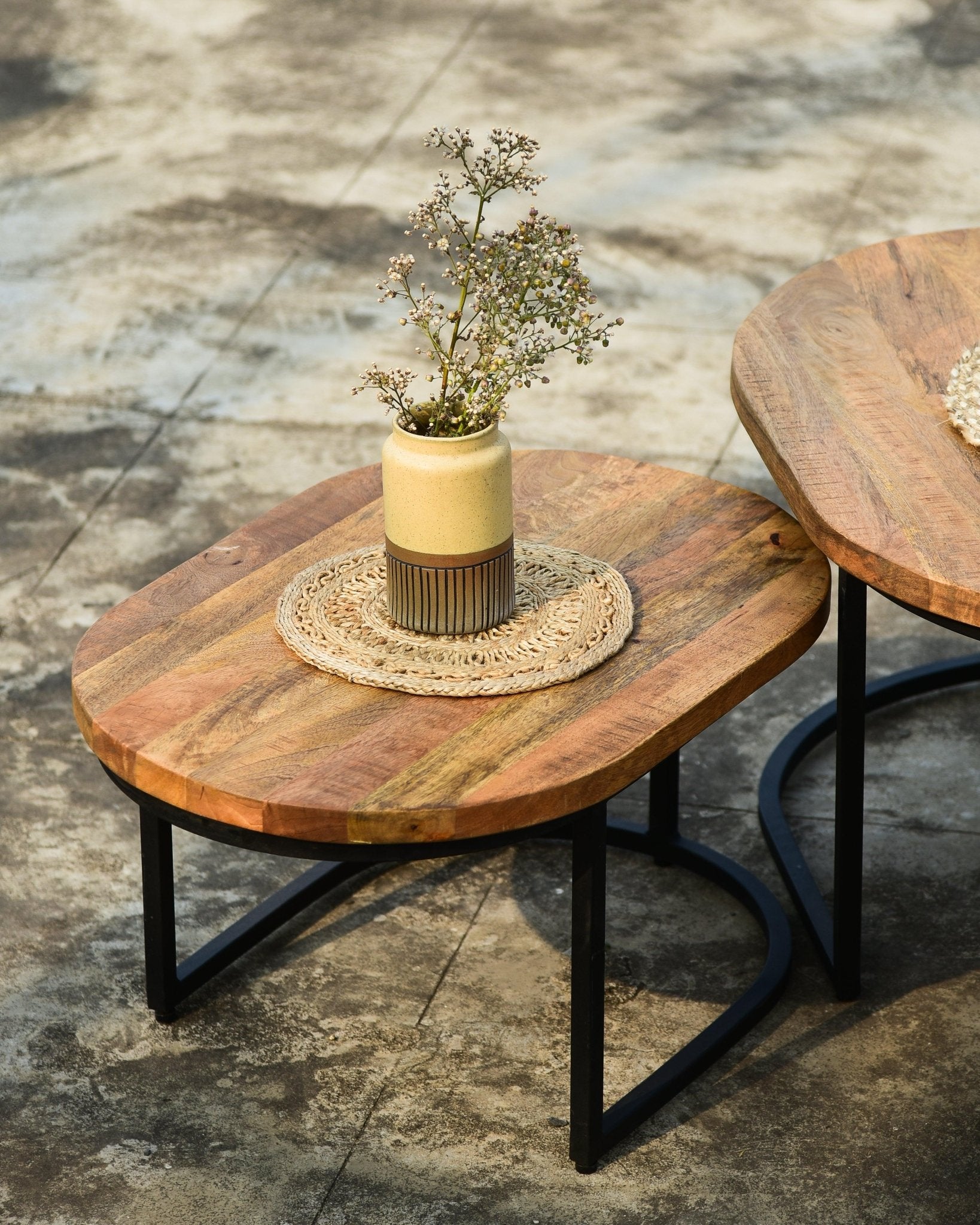 Mango Wood Nesting Table - Set of 3 - TesuTable