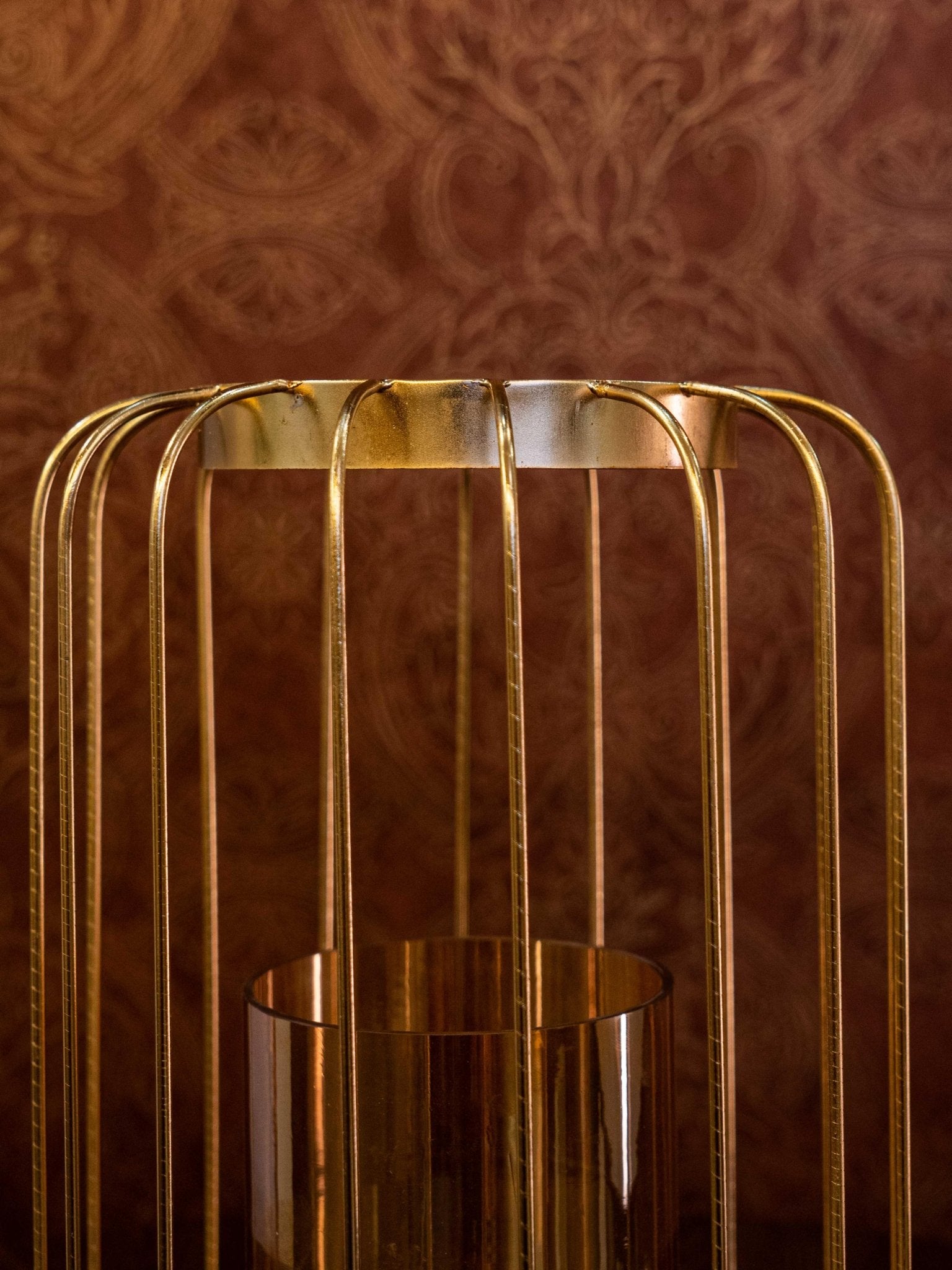 Metal Wire Lantern with Glass Candle Cover - TesuCandles & Candle Holders