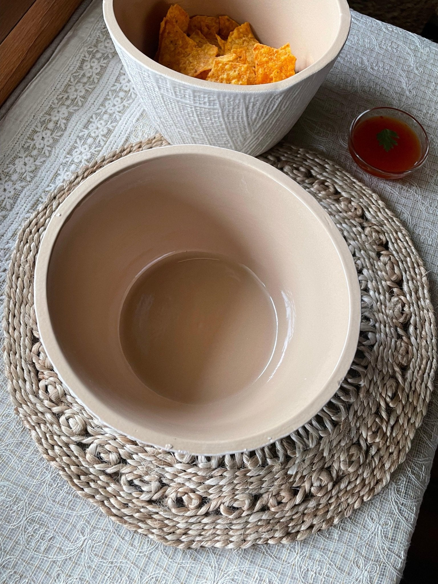 Siwa Beige and Brown Bowl - TesuHome & Kitchen