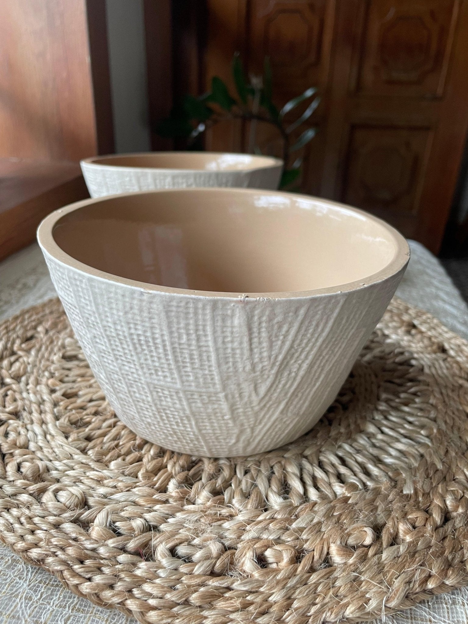 Siwa Beige and Brown Bowl - TesuHome & Kitchen
