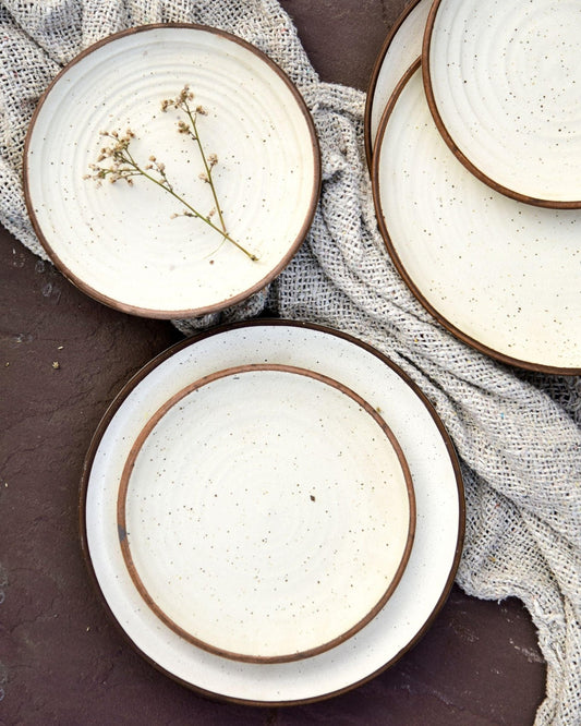 Siwa Rustic Beige Plate Set - ( 12 Piece Set) - TesuCeremic