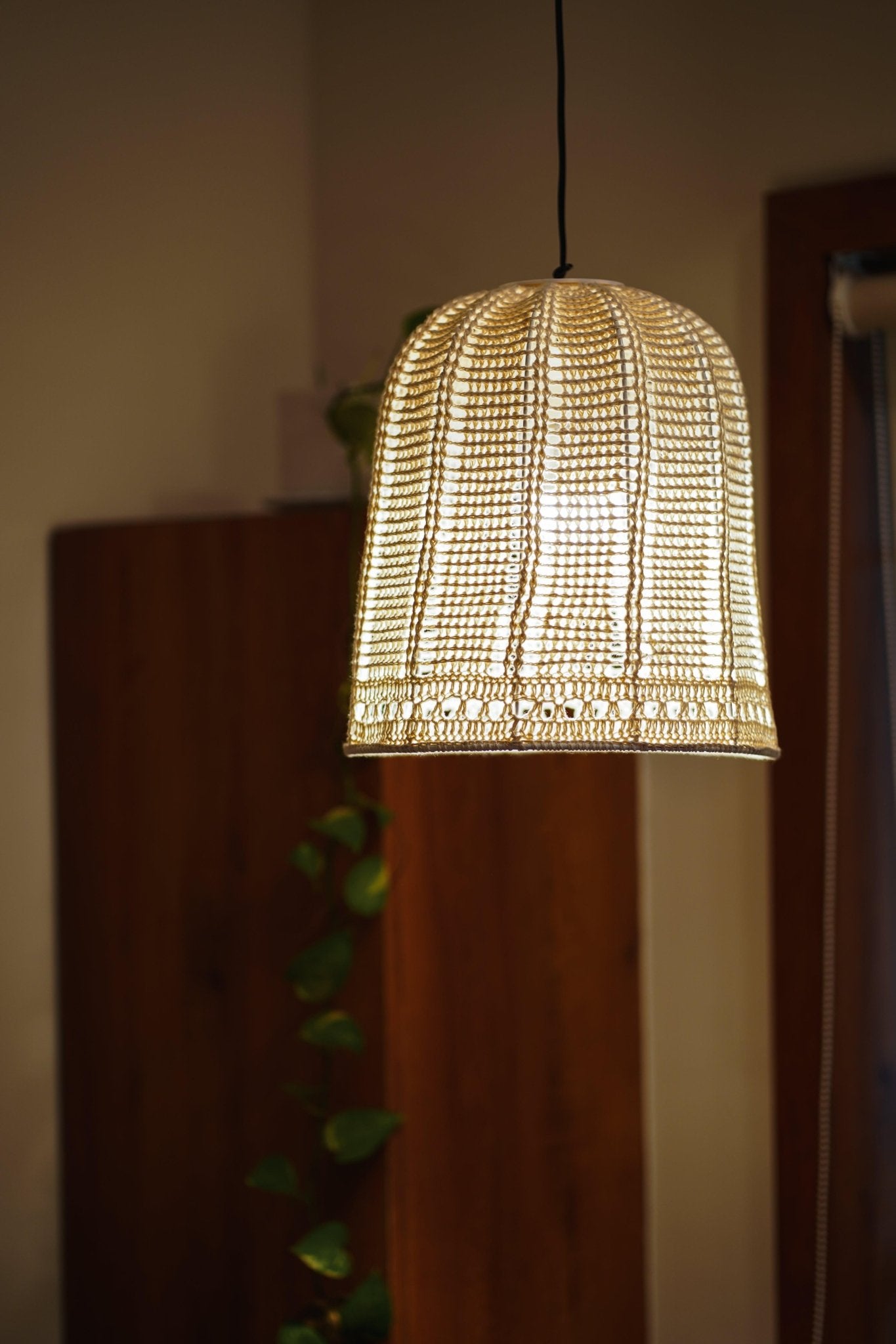 White Tulip - Crochet Lampshade
