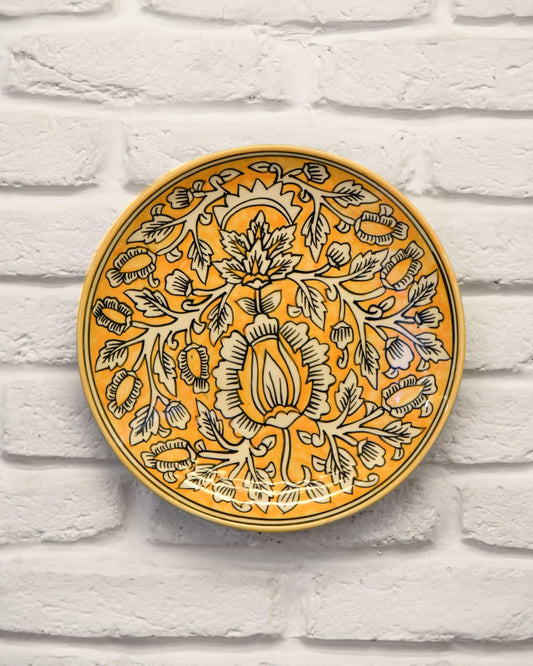Yellow Flower Hanging Wall Plate - TESU